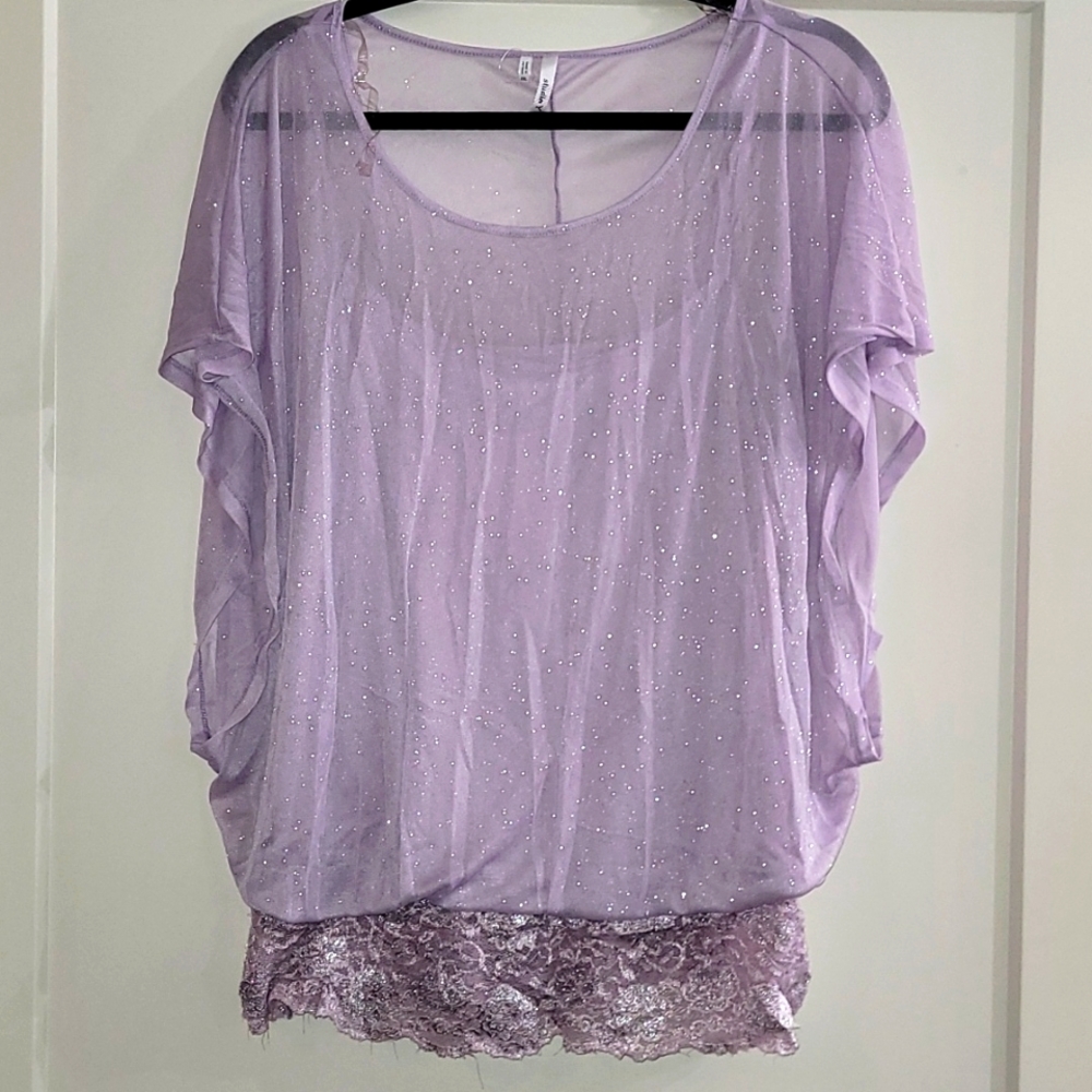 Studio Y Sparkly Purple Top